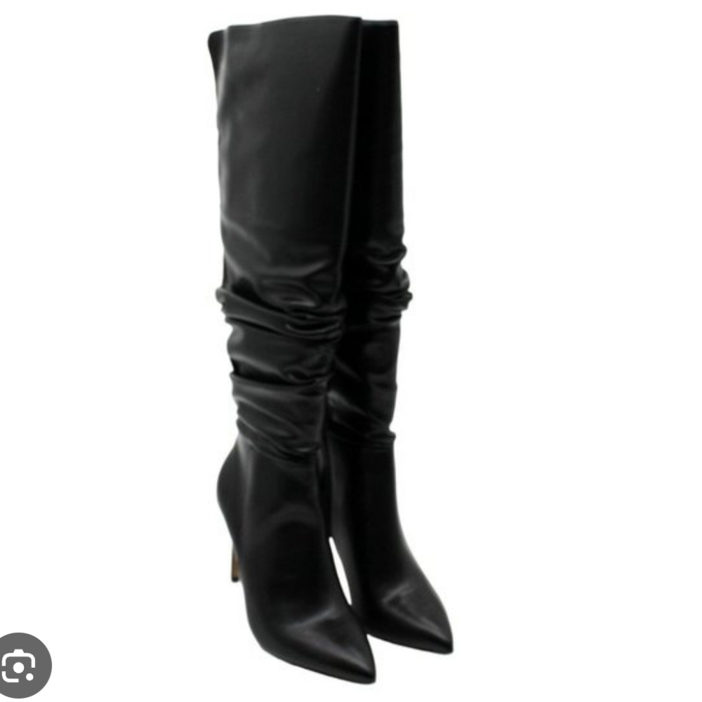 I.N.C. Black Over-the-Knee Pointed-Toe Boots